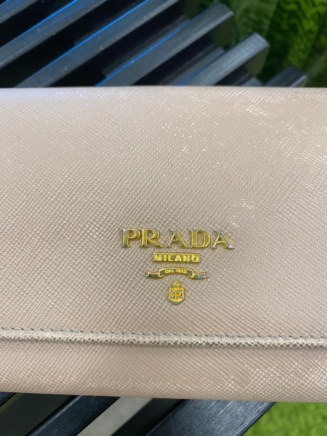 Prada Beige Saffiano Long Wallet (4027)