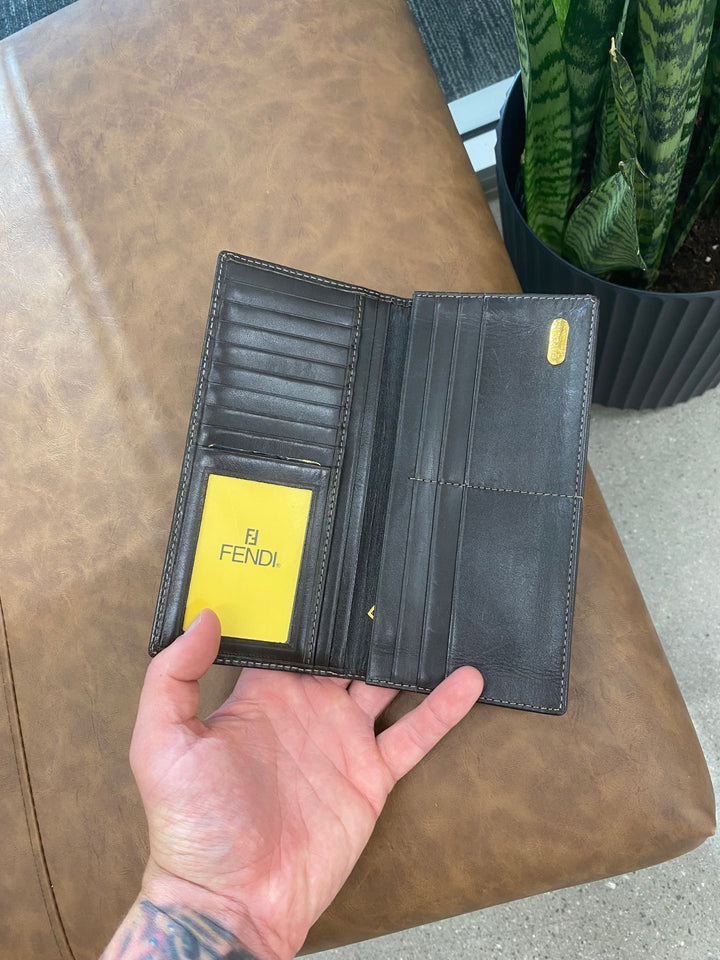 Fendi Zucca Long Flap Wallet (7145)