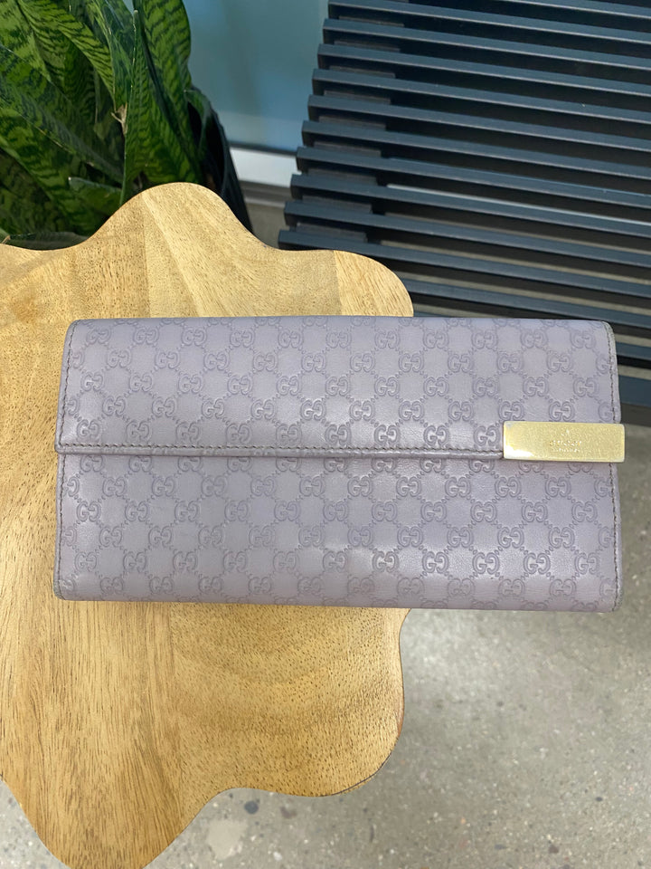 Gucci Grey Guccissima Long Wallet (5933)