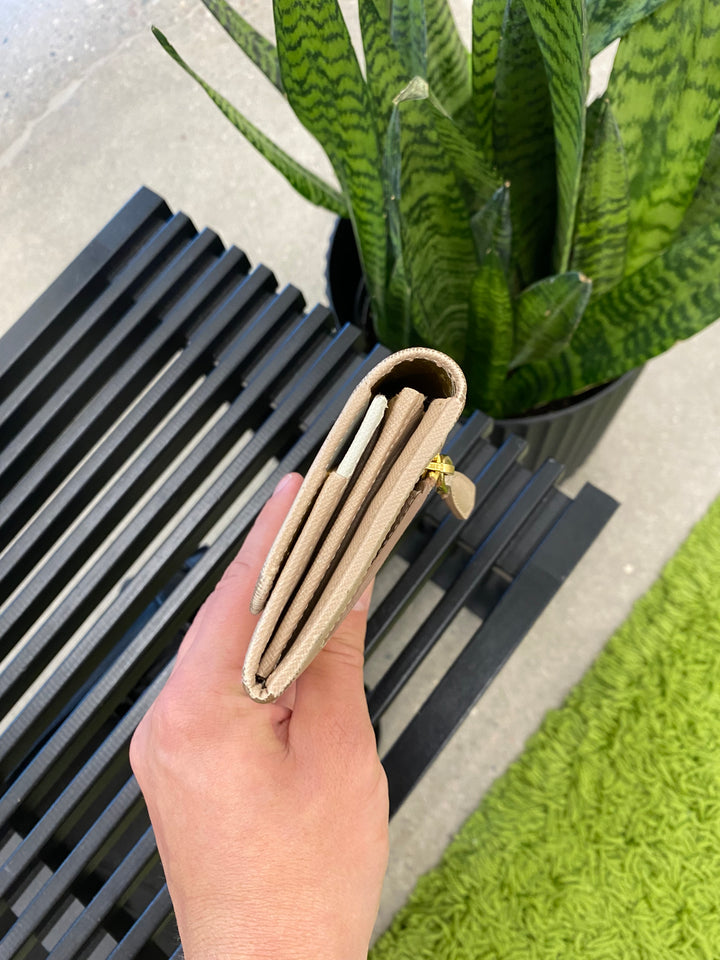 Prada Beige Saffiano Long Wallet (4027)