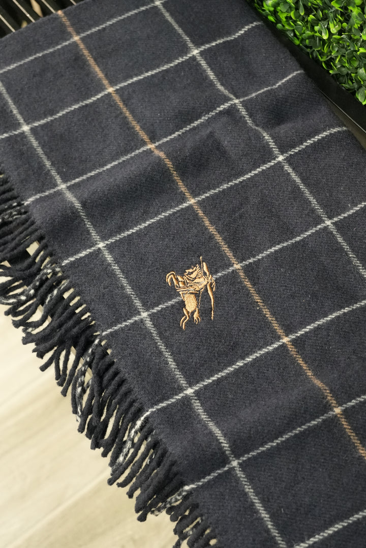 Burberry Navy Check Scarf