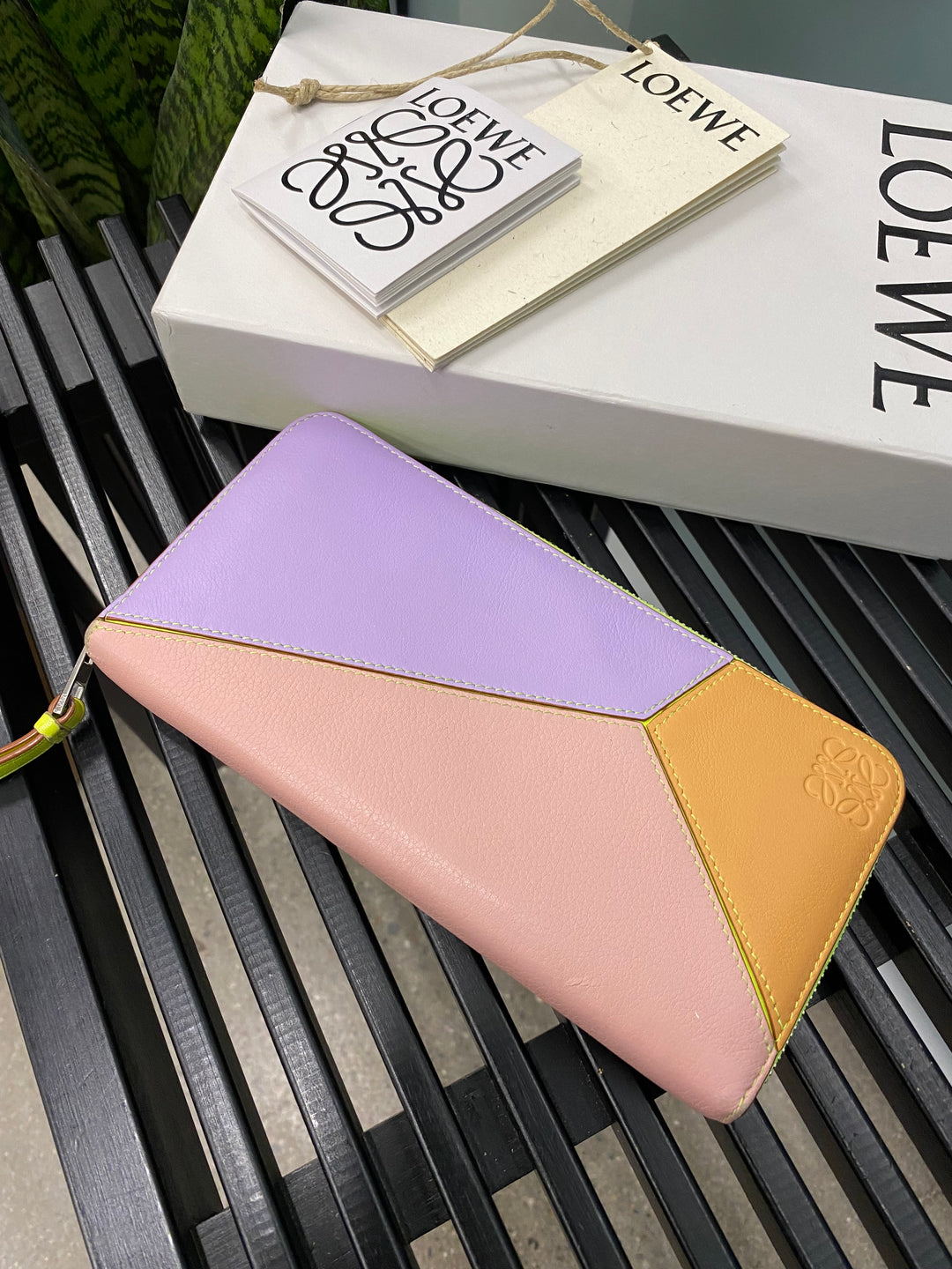 Loewe Tri Colored Puzzle Zippy Wallet (8350)