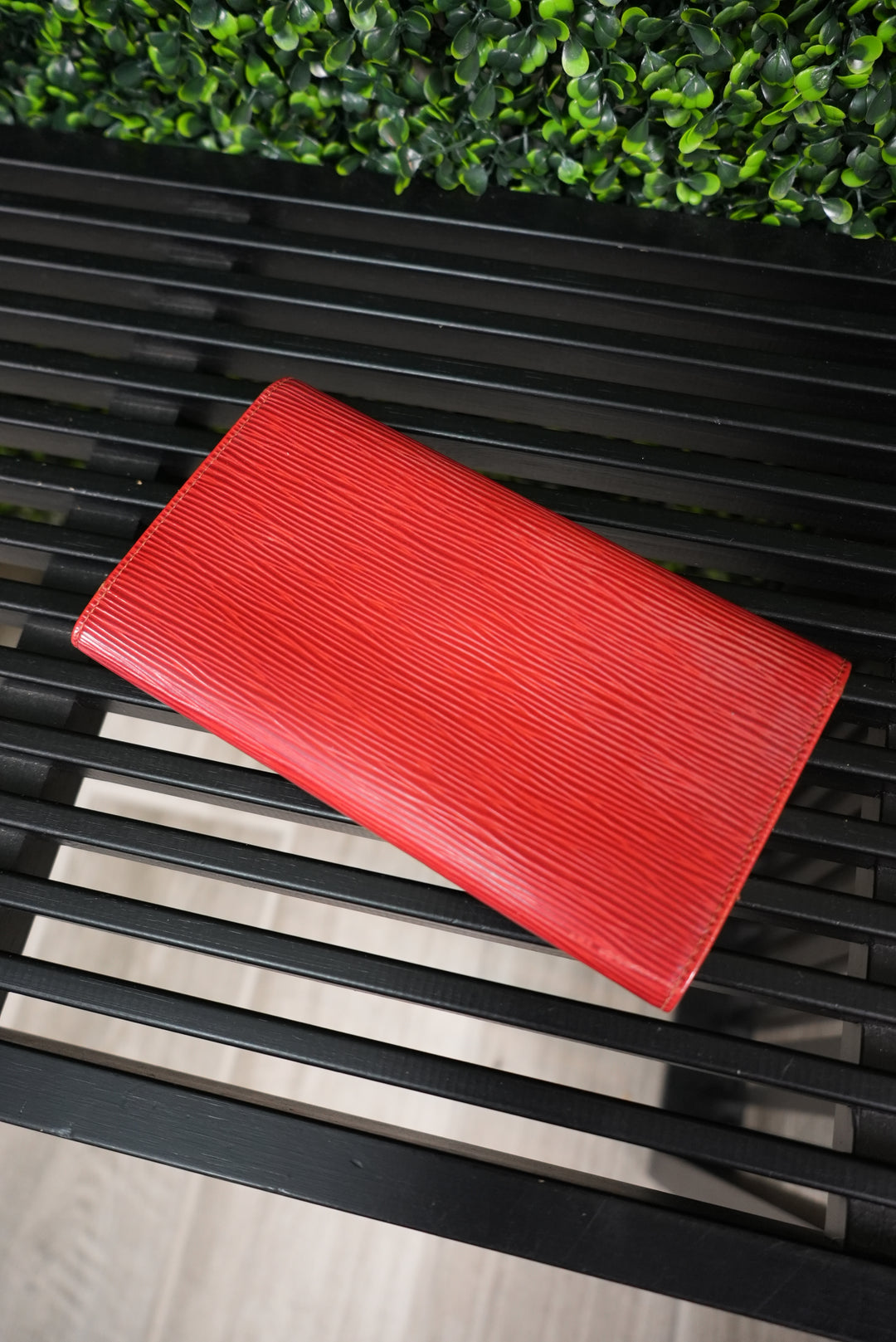 Louis Vuitton Red Epi International Long Wallet (801)