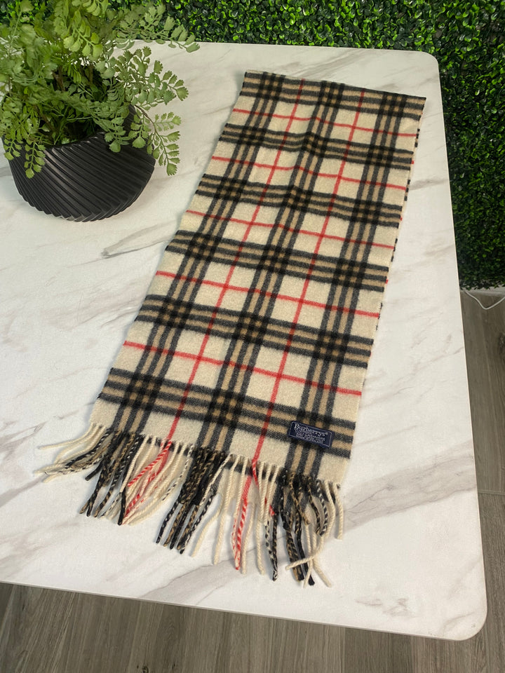 Burberry Cream Check 100% Cashmere Scarf (8732)