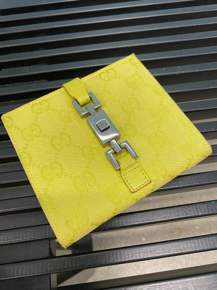 Gucci Neon GG Canvas Jackie Compact Wallet (1812)
