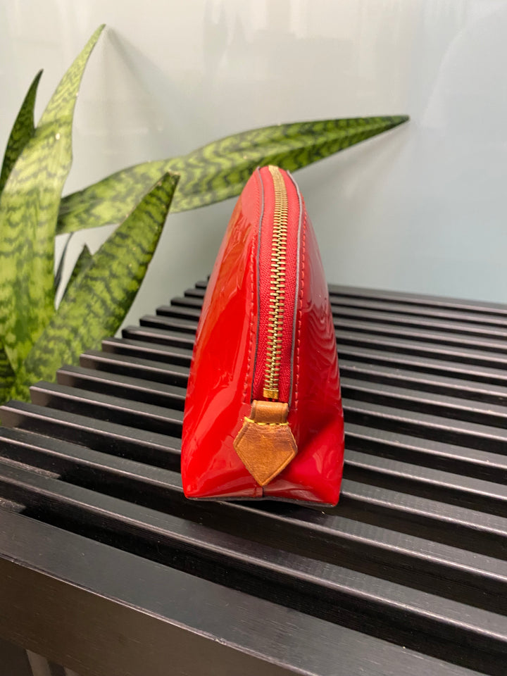 Louis Vuitton Red Vernis Cosmetic Pouch (1923)