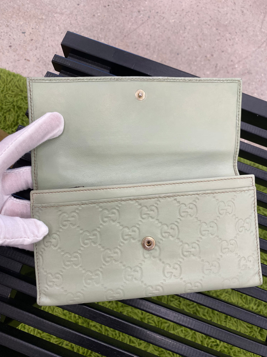Gucci Mint Guccissima Long Wallet (3648)