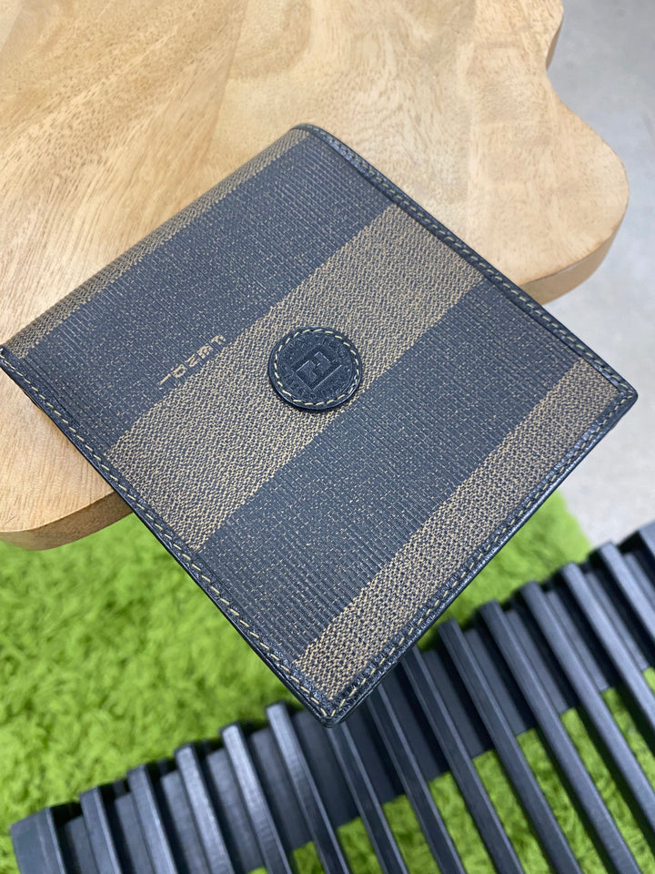 Fendi Pequin Canvas Billfold Wallet (7678)