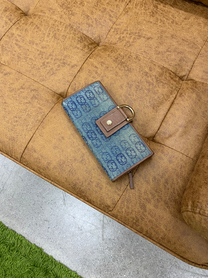 Gucci Interlocking GG Denim Long Wallet (3018)