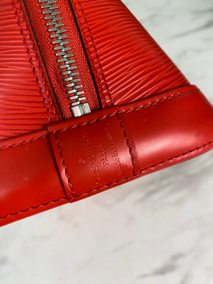 Louis Vuitton Red Epi Alma PM (7819)