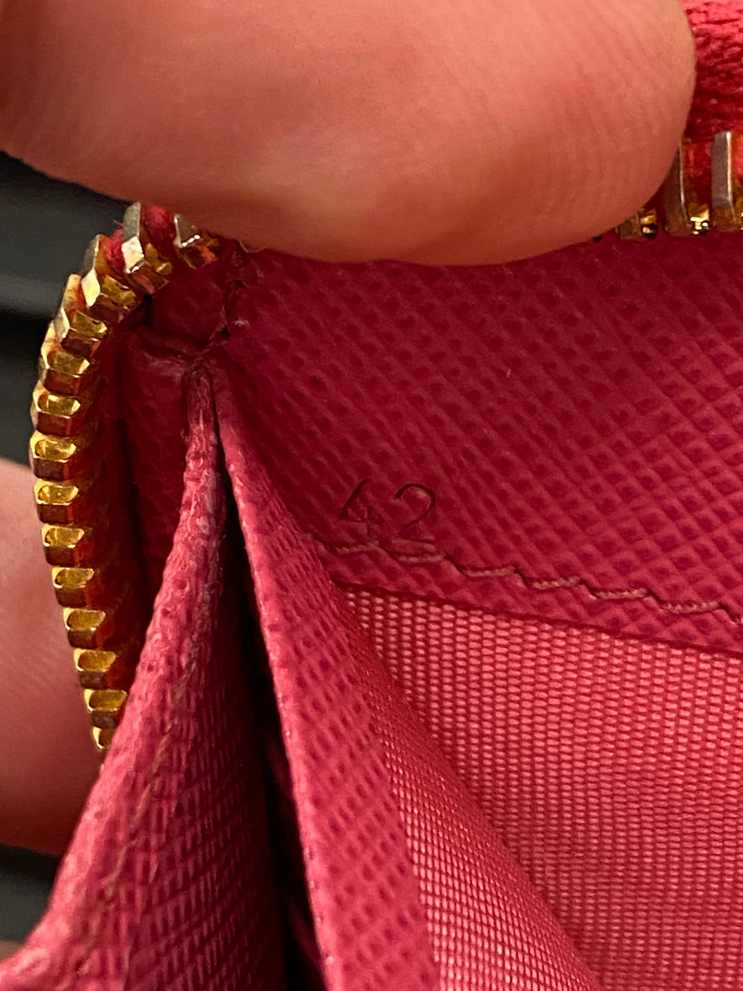 Prada Fuchsia Saffiano Zippy Wallet (3074)