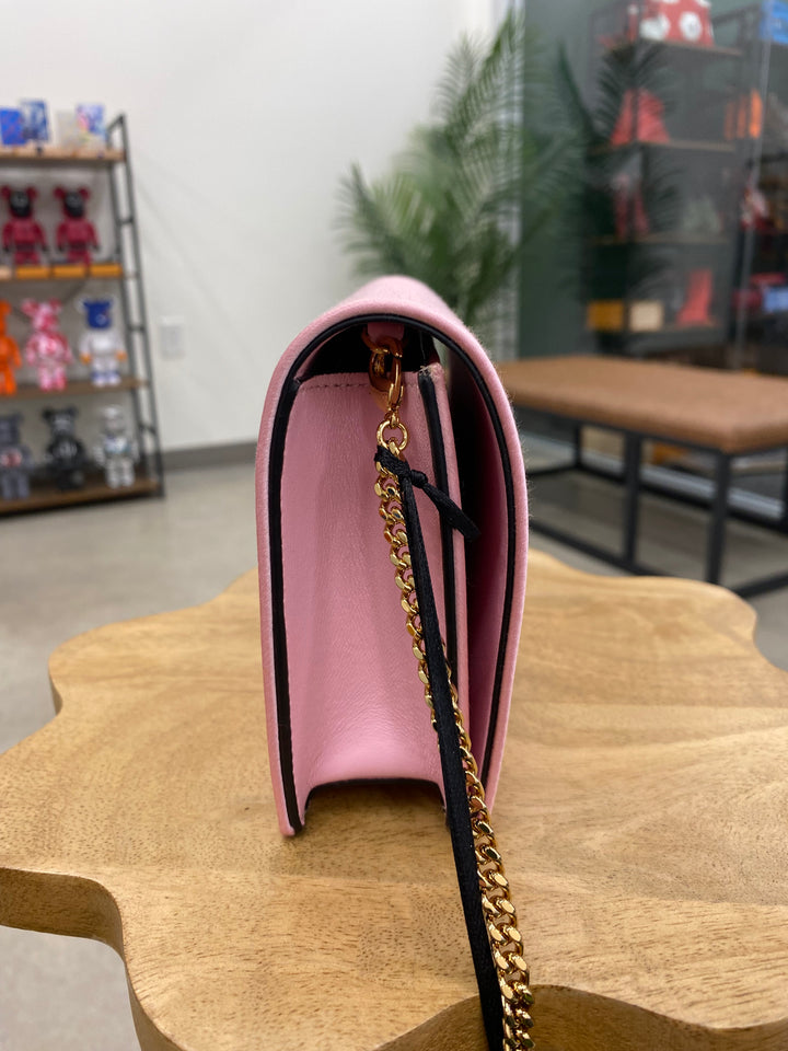Versace Pink Silk La Medusa Shoulder Bag (0730)