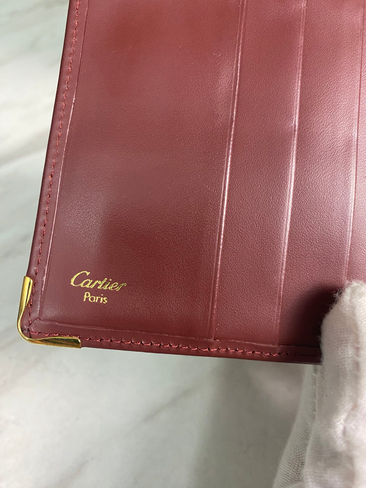 Cartier Burgundy Leather Billfold (3358)