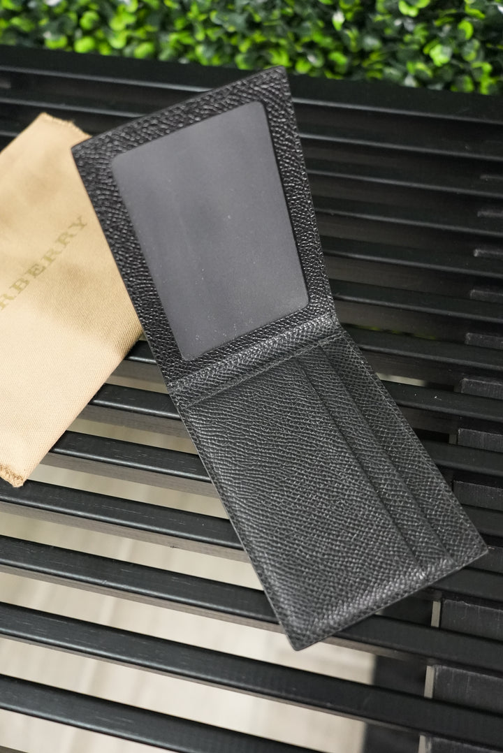 Burberry Black Leather Wallet Insert