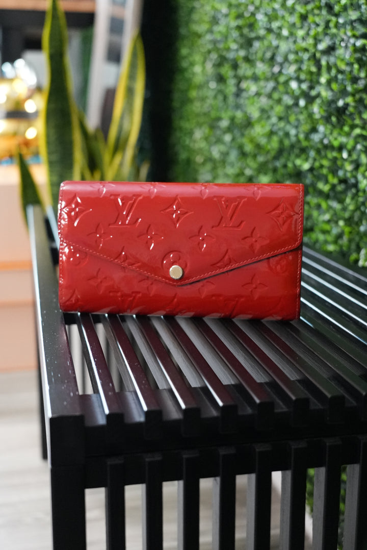 Louis Vuitton Red Vernis Long Wallet