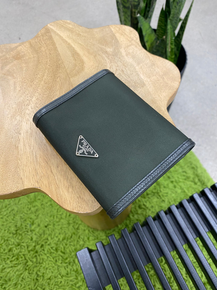 Prada Black Nylon Compact Wallet (8783)