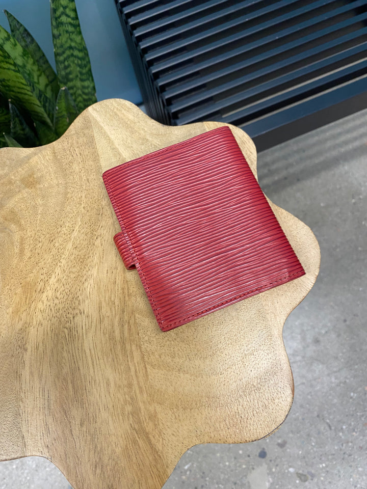 Louis Vuitton Red Epi Mini Agenda/Card Case (7954)