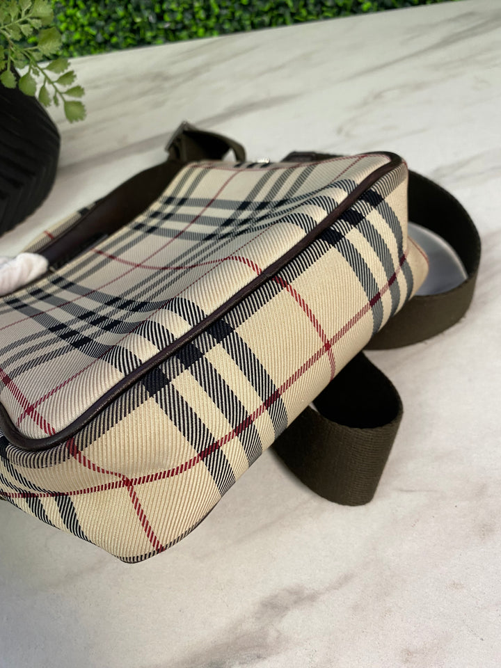 Burberry Novacheck Canvas Crossbody Bag (8619)