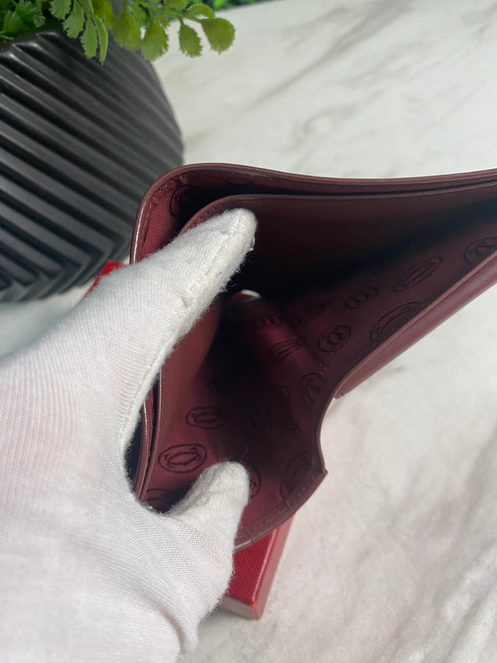 Cartier Burgundy Leather Billfold (3358)