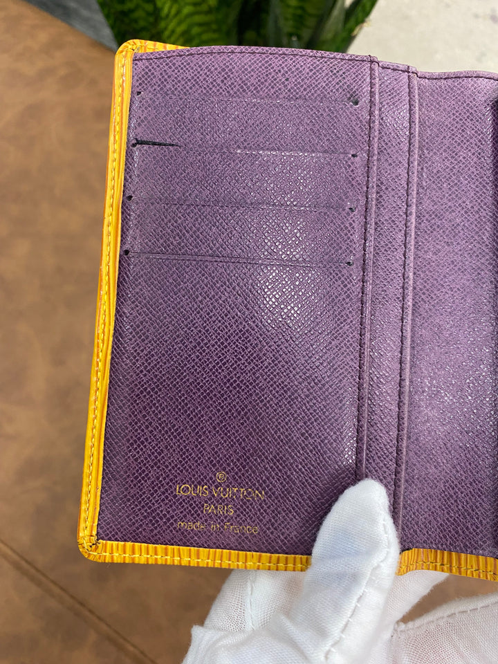 Louis Vuitton Yellow Epi French Wallet (9476)