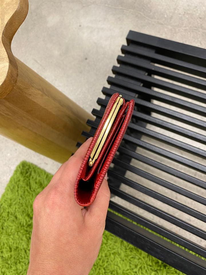 Louis Vuitton Red Epi Long French Wallet (1725)