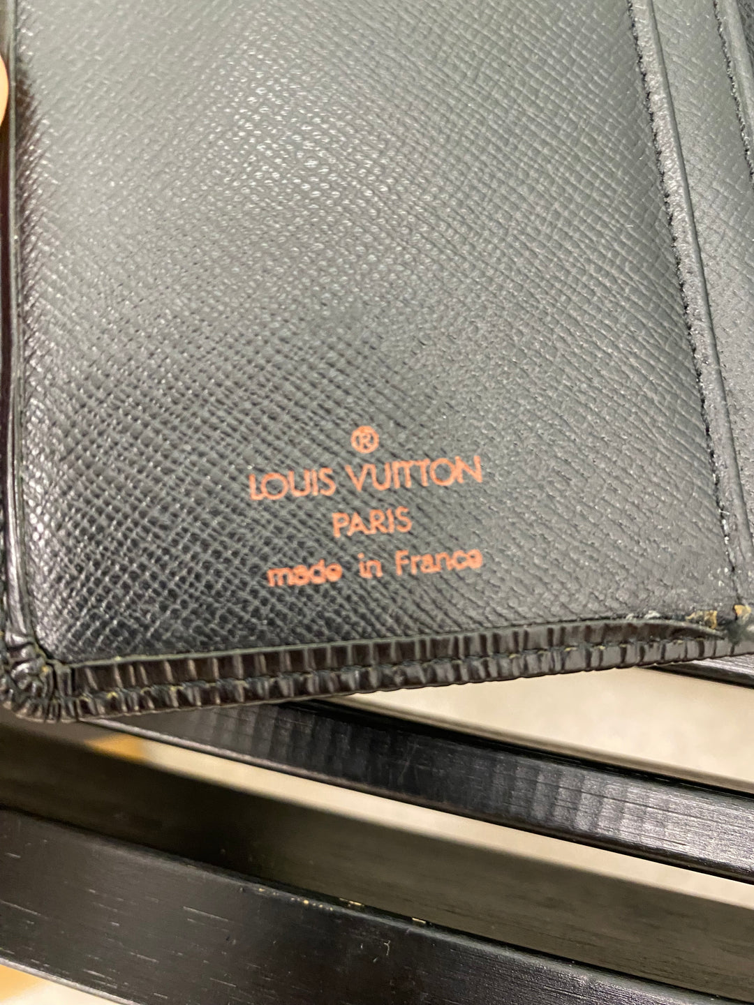 Louis Vuitton Black Epi French Wallet (4624)