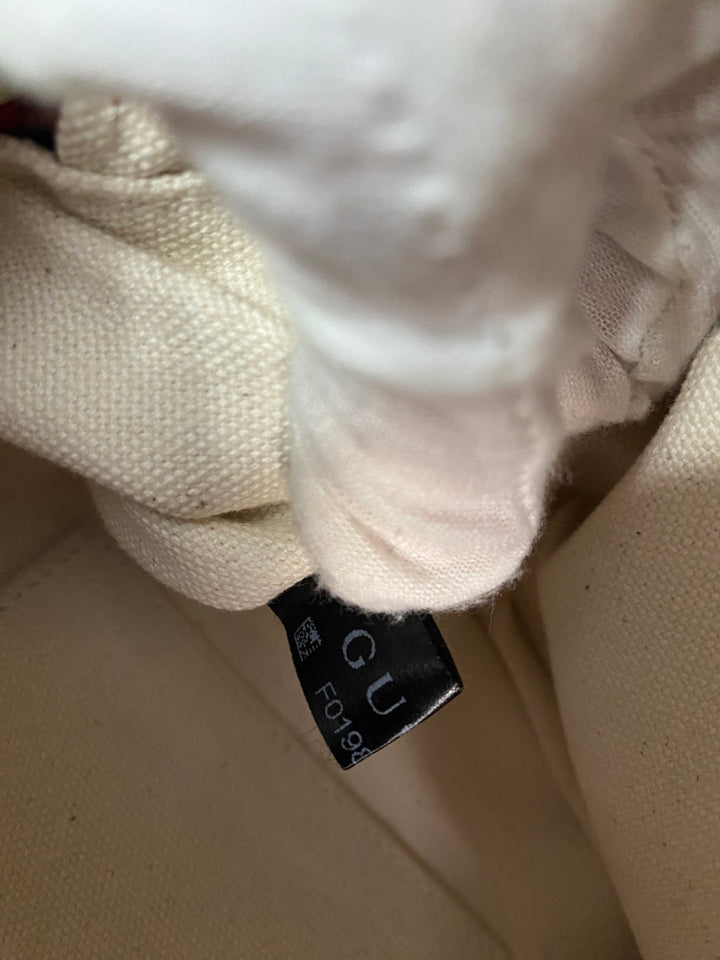 Gucci Red Pebbled Leather Soho Chain Backpack (0969)