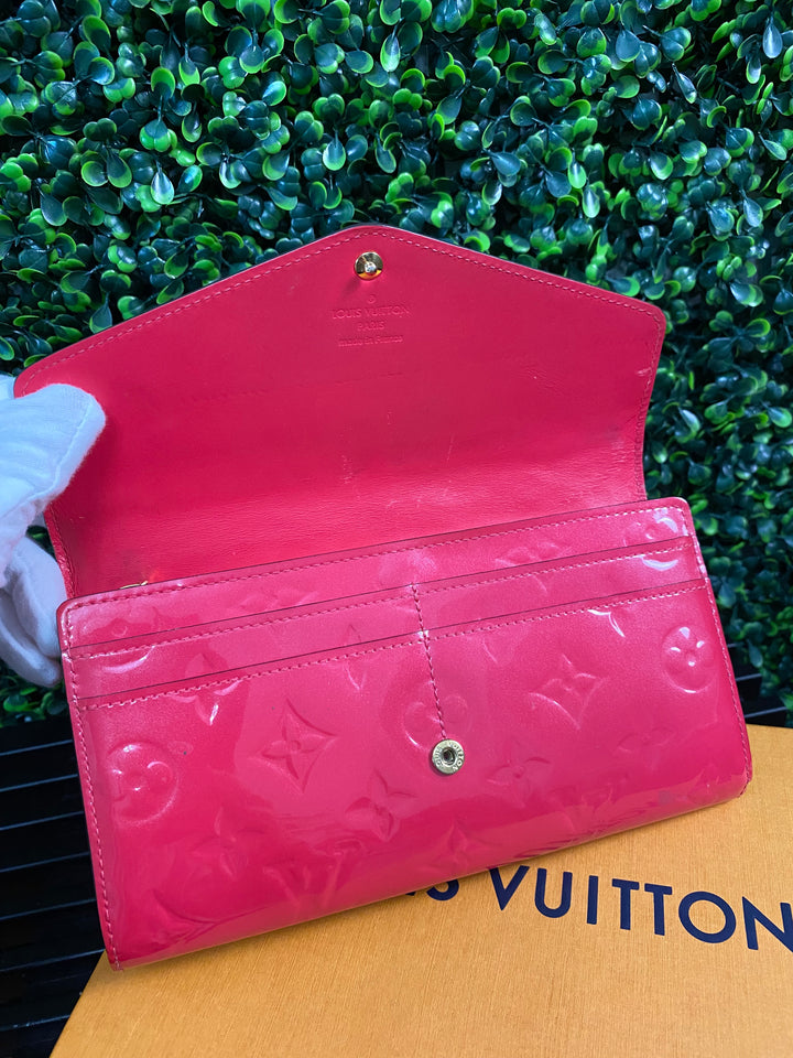 Louis Vuitton Pink Vernis Long Wallet