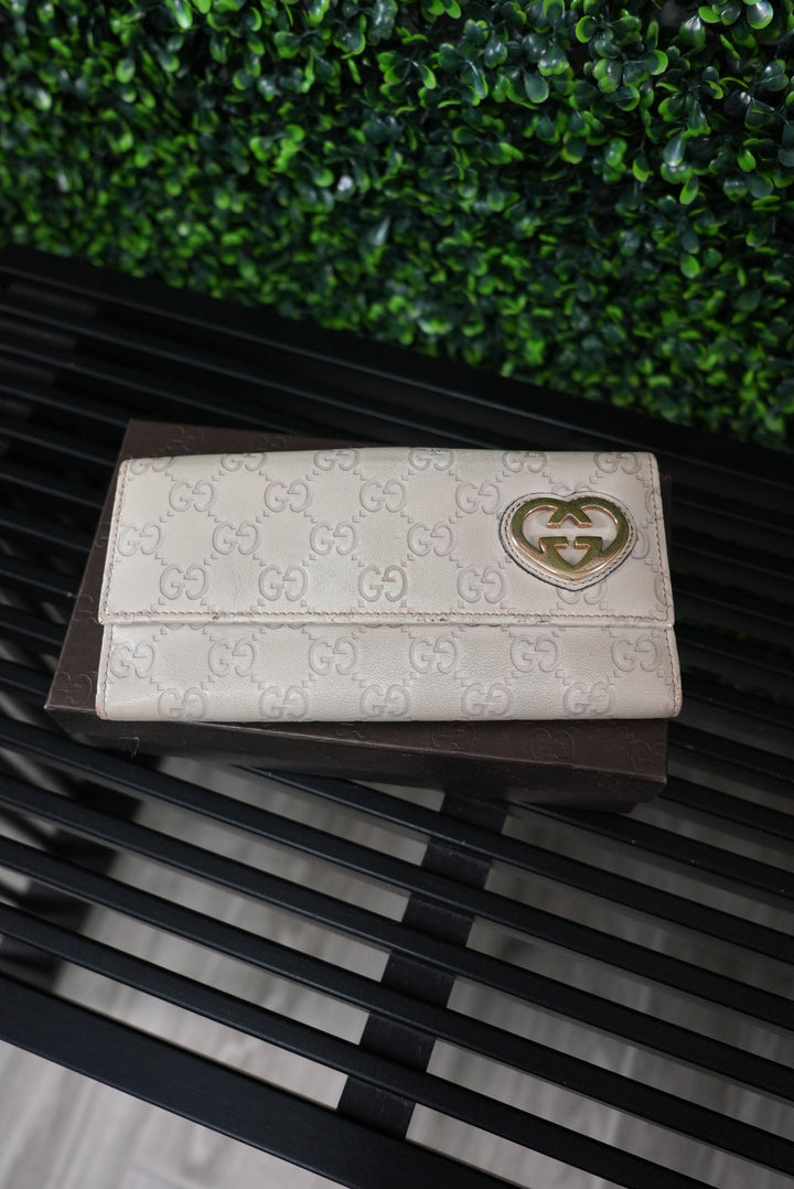 Gucci Cream Long Wallet