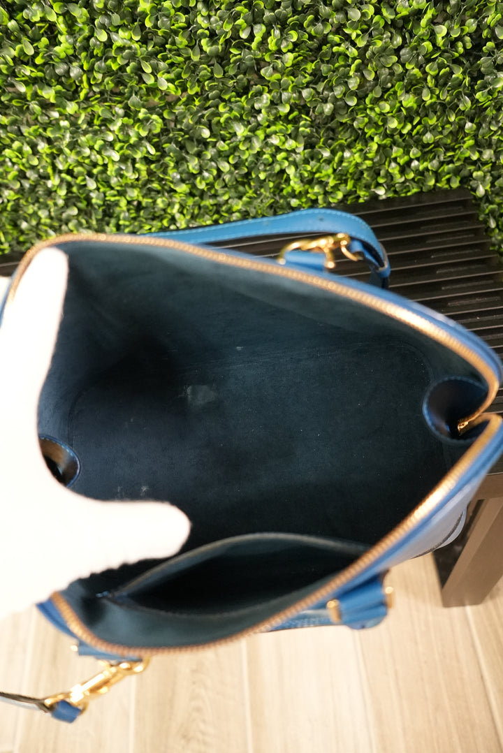 Louis Vuitton Blue Epi Alma