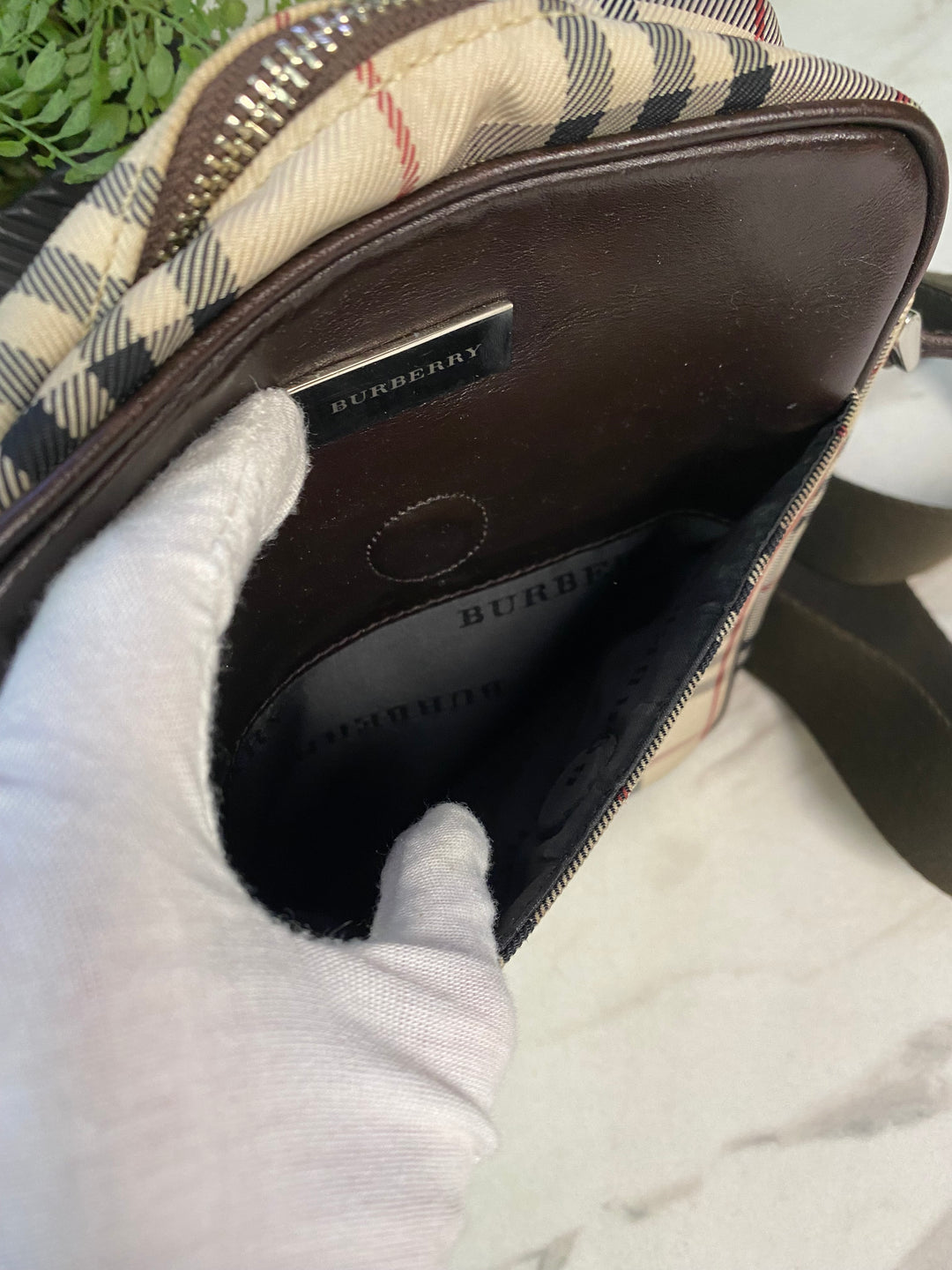 Burberry Novacheck Canvas Crossbody Bag (8619)