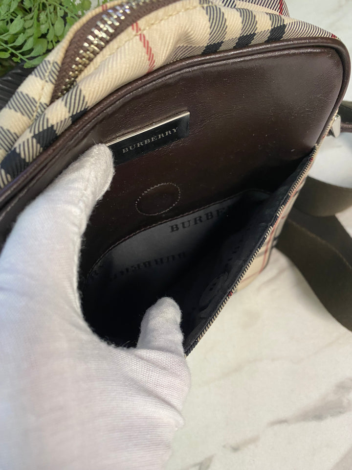 Burberry Novacheck Canvas Crossbody Bag (8619)