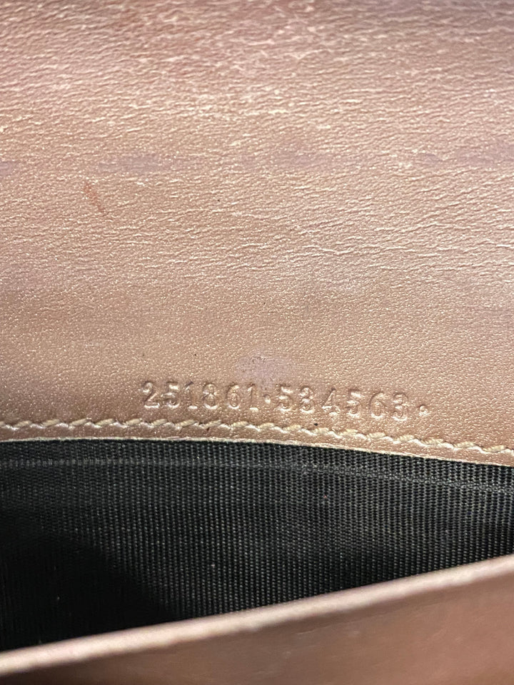 Gucci Rose Gold Patent Guccissima Long Wallet (0240)