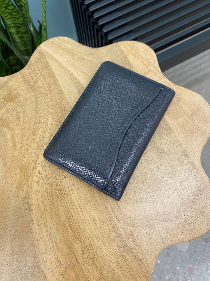 Louis Vuitton Black Taiga Leather Pocket Organizer (3821)
