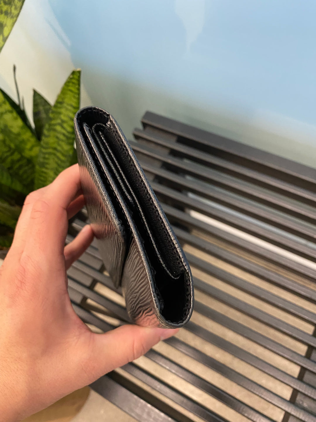 Louis Vuitton Black Epi International Long Wallet (6372)