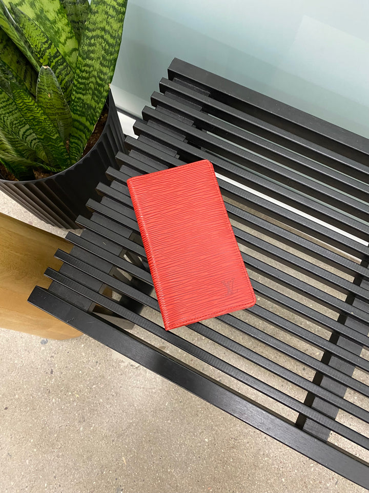 Louis Vuitton Red Epi Long Bifold Wallet (6813)