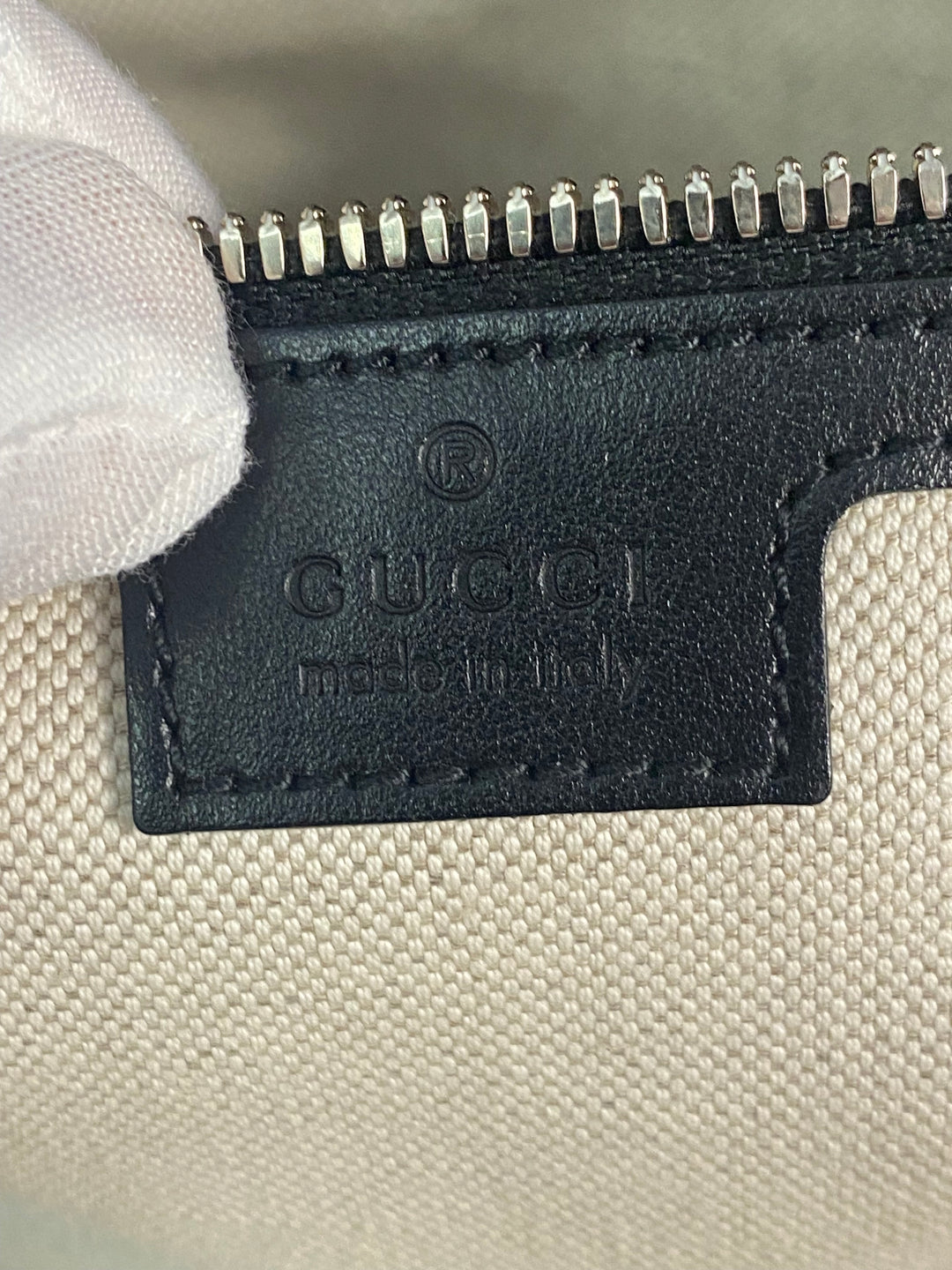 Gucci Black GG Embossed Leather Medium Backpack (4147)