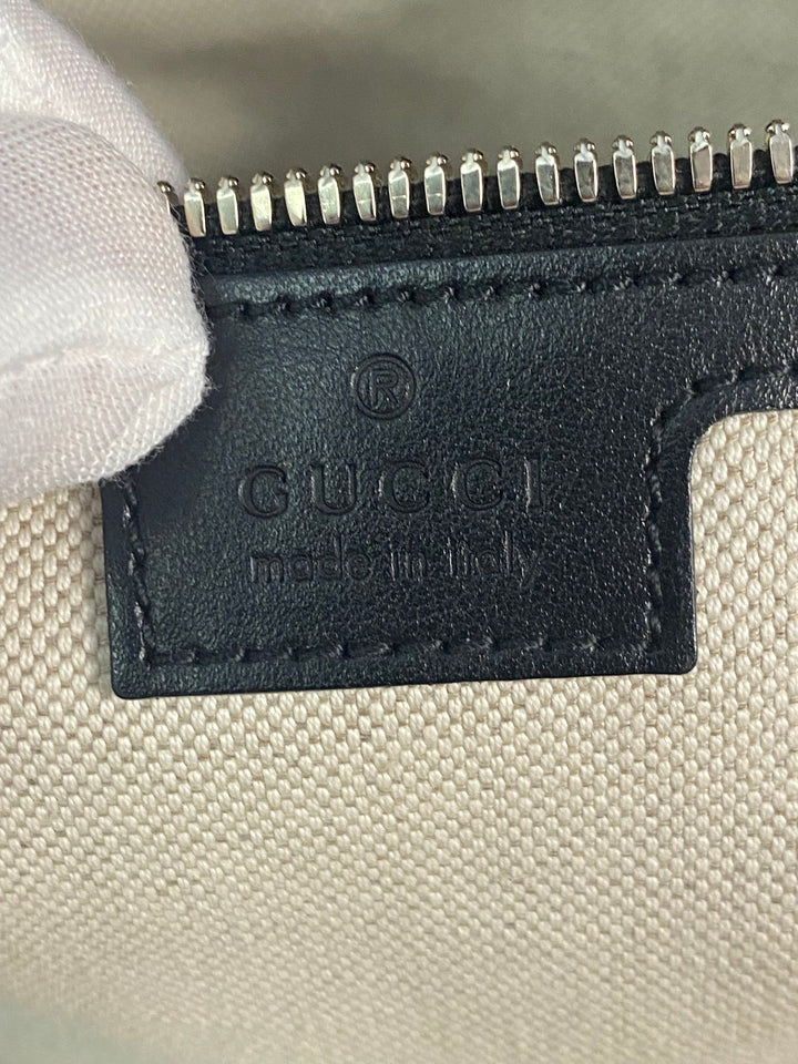 Gucci Black GG Embossed Leather Medium Backpack (4147)