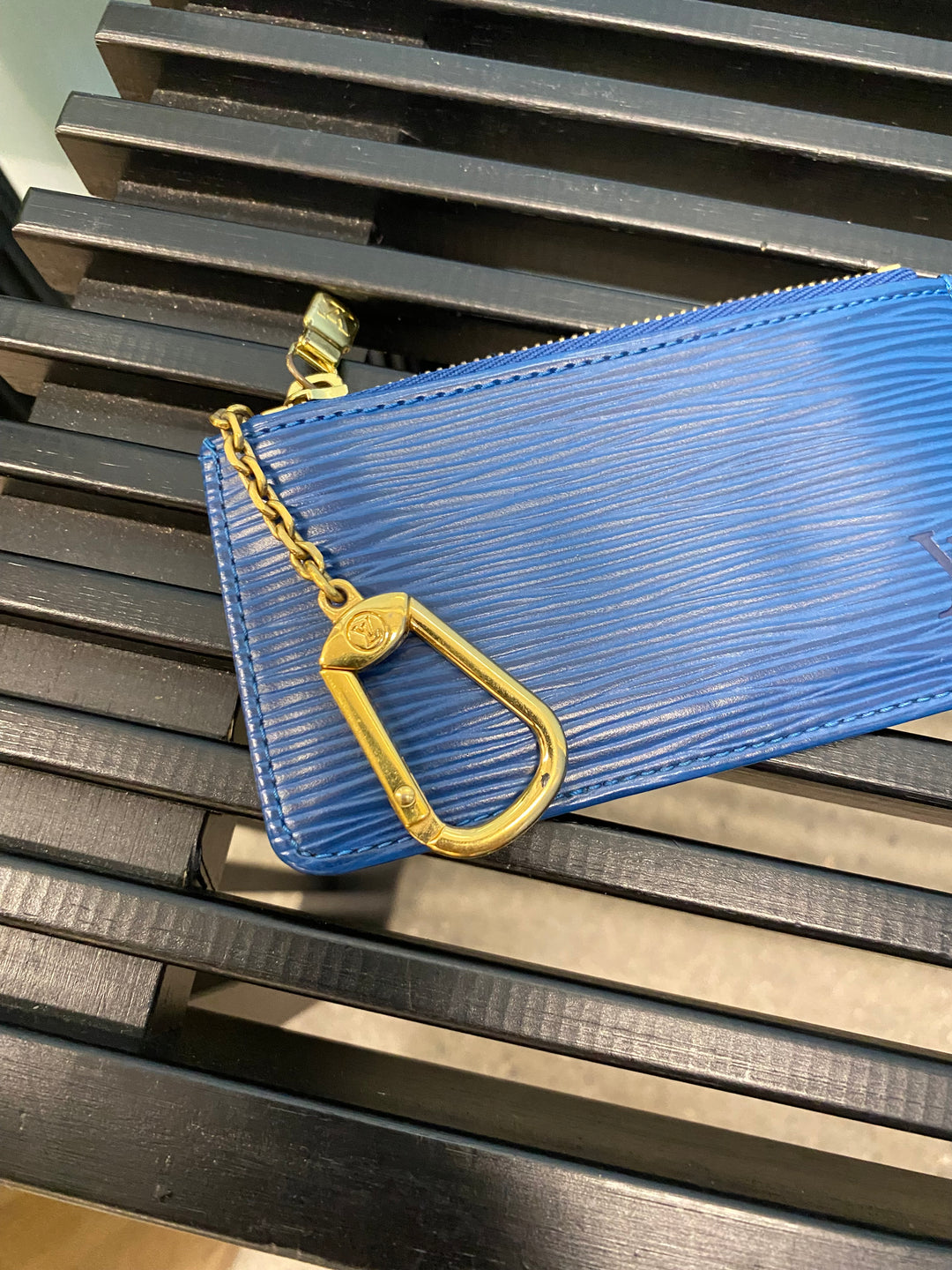 Louis Vuitton Blue Epi Key Cles (4960)