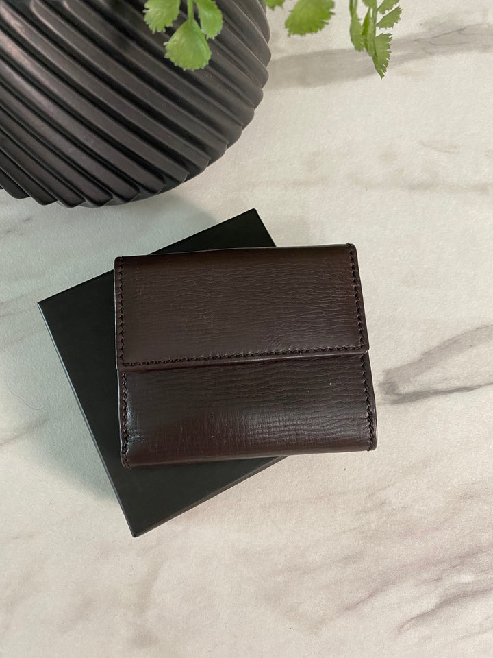 Gucci Brown Leather Compact Wallet (556)