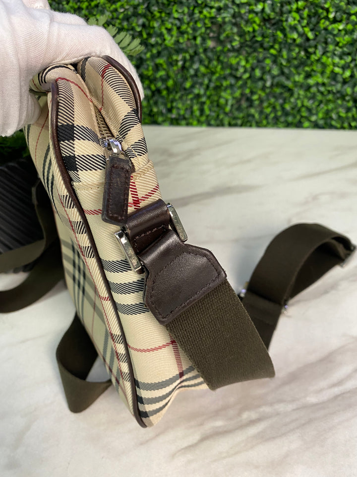 Burberry Novacheck Canvas Crossbody Bag (8619)