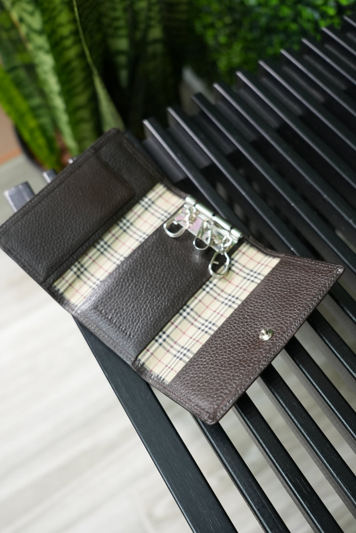 Burberry Nova Check Leather Key Case