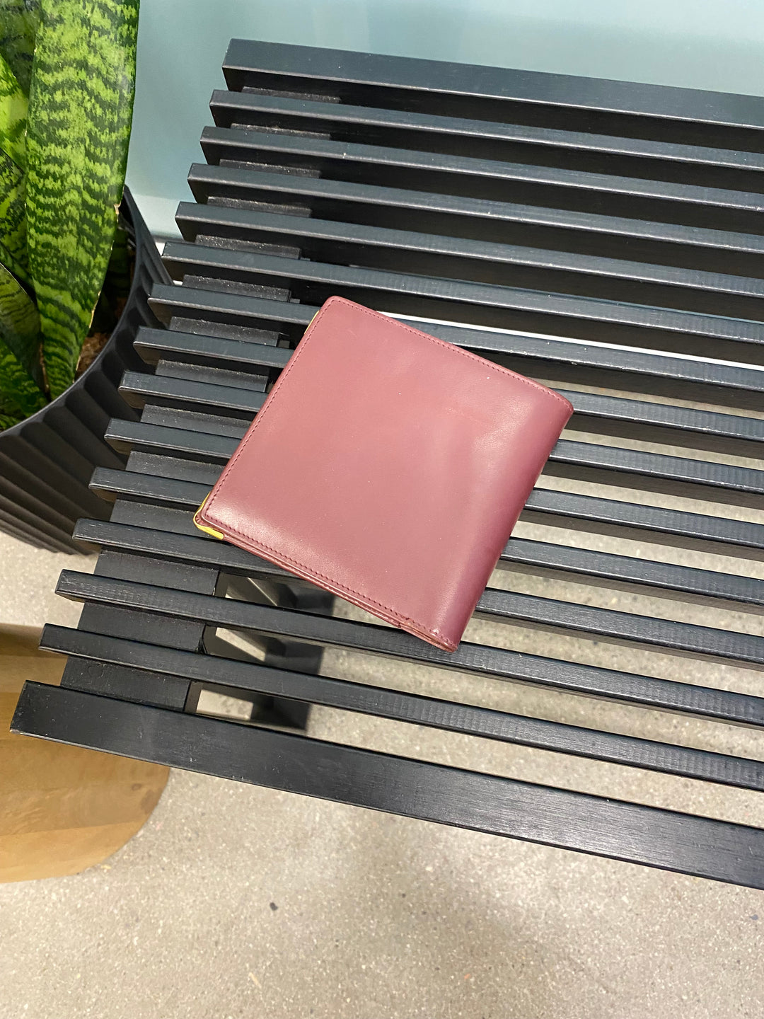 Cartier Burgundy Leather Billfold Wallet (5559)
