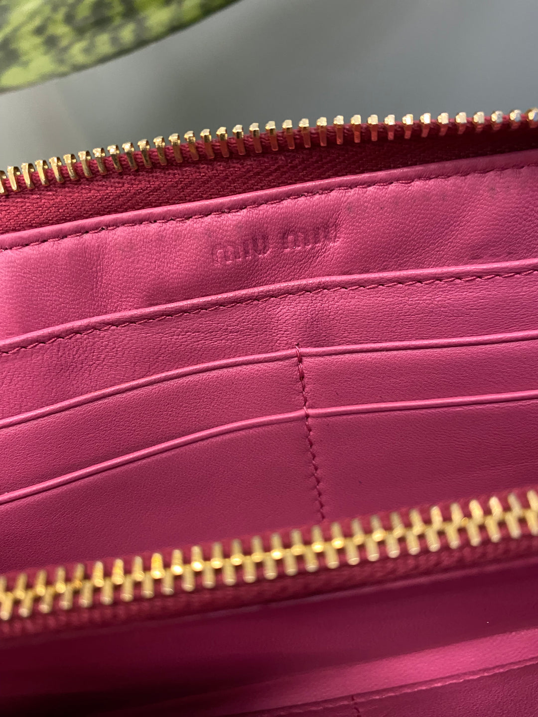 Miu Miu Pink Quilted L Zip Long Wallet (2189)