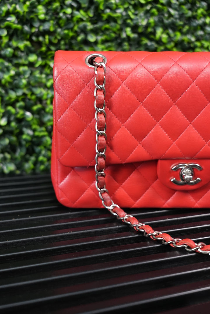 Chanel Matelasse Double Flap Red