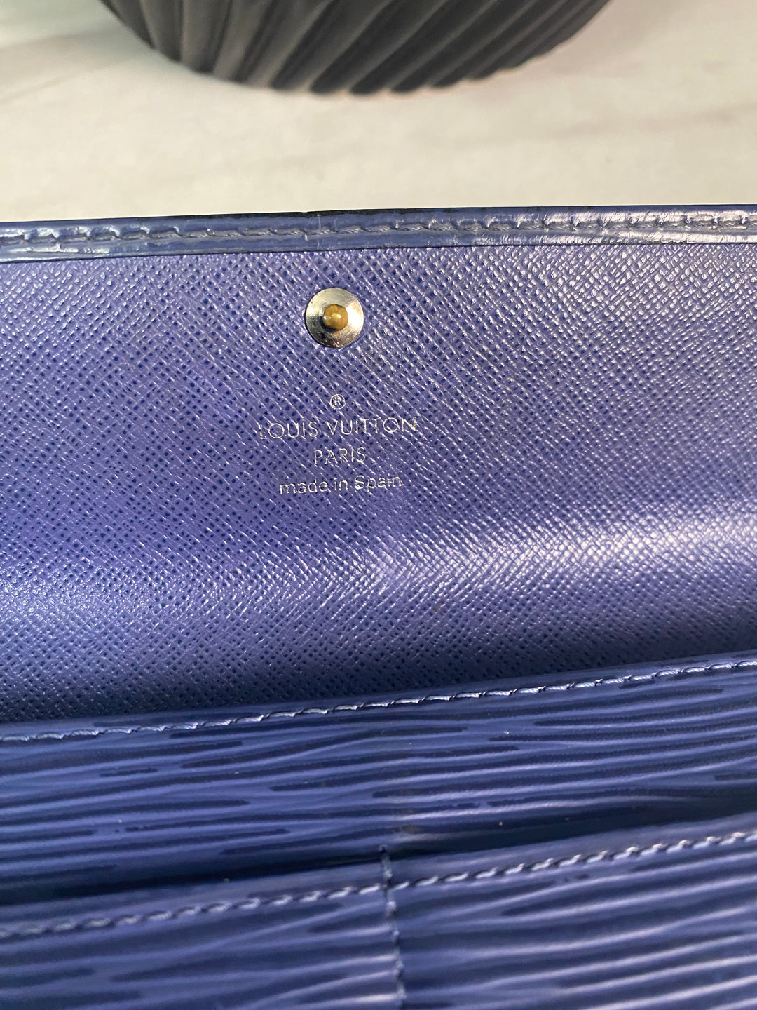 Louis Vuitton Blue Epi Long Wallet (8871)