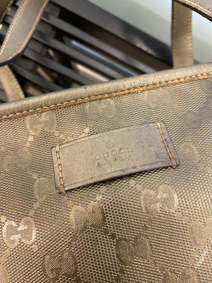 Gucci Bronze Imprime Coated Canvas Tote Bag (9972)