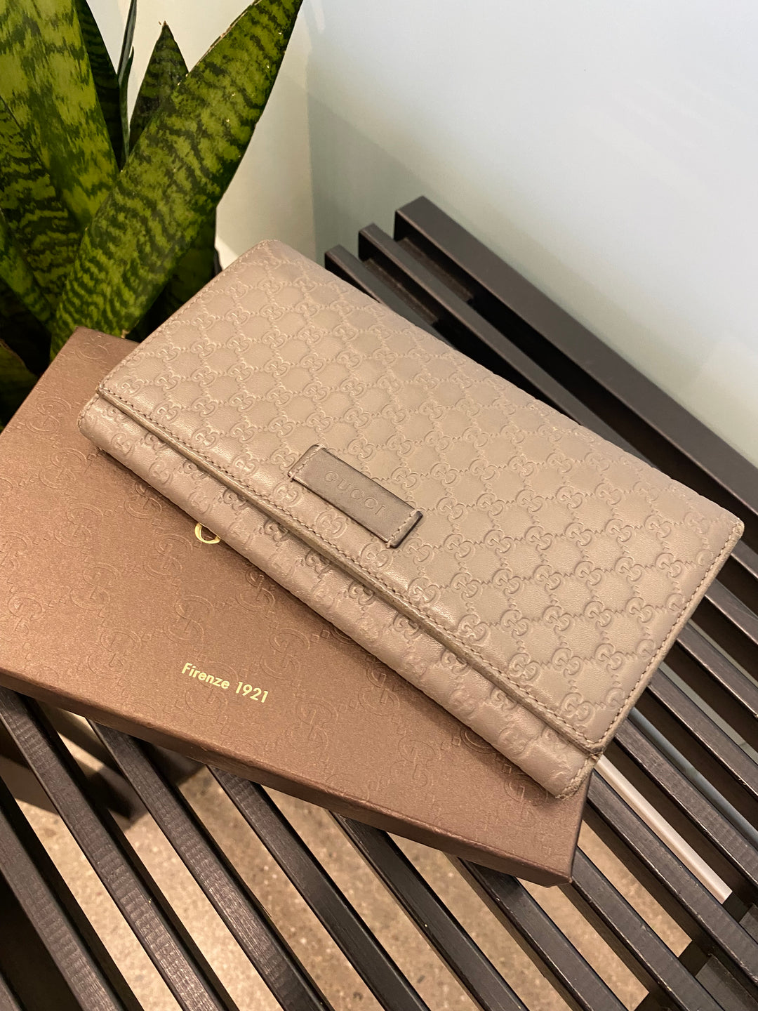 Gucci Grey Guccissima Long Wallet (4880)