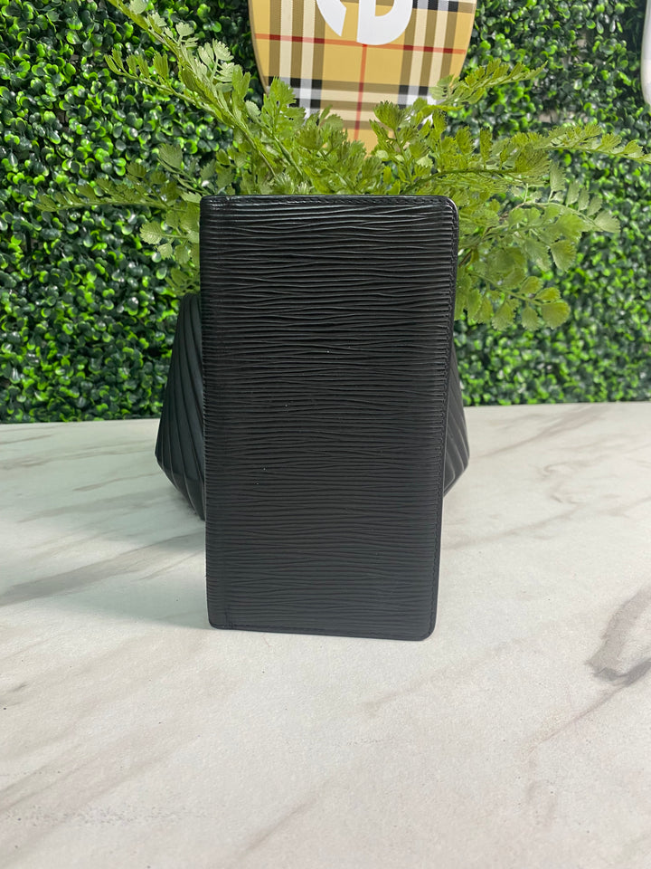 Louis Vuitton Black Epi Long Bifold Wallet (0573-1)