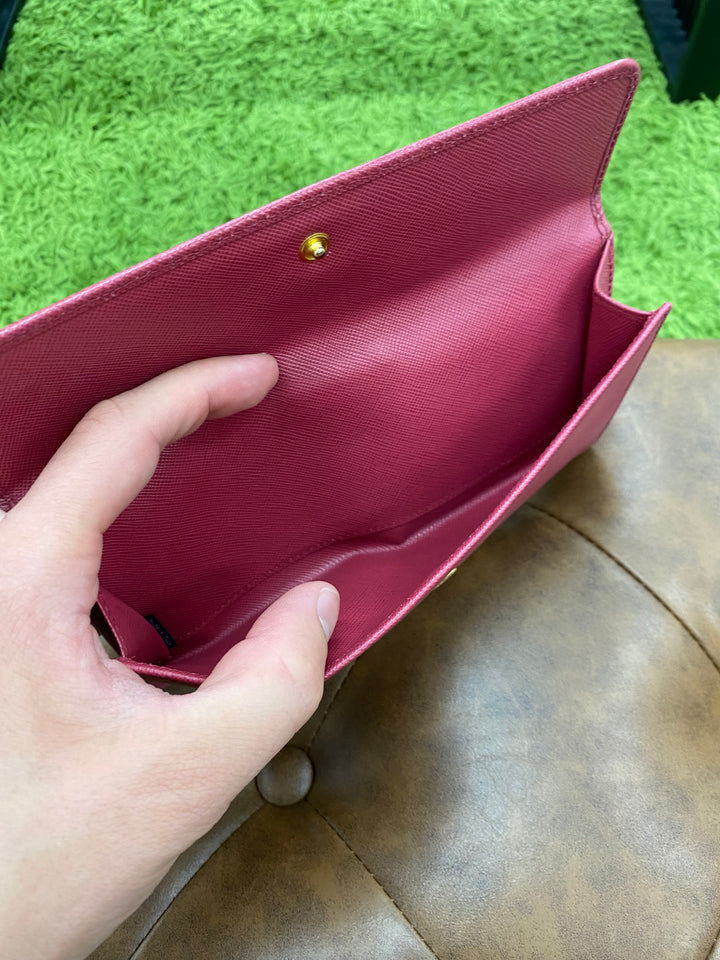 Prada Red Saffiano Long Wallet (8790)